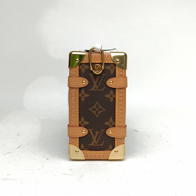LOUIS VUITTON SideTrunk軟盒子包大號24老花PVC晶片肩背包-1