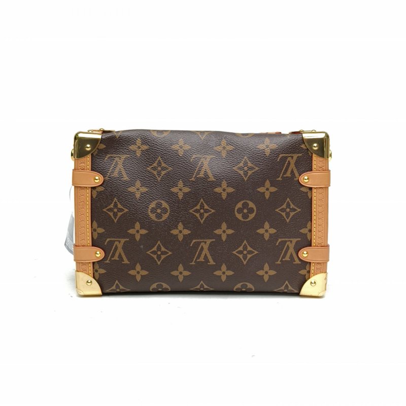 LOUIS VUITTON SideTrunk軟盒子包大號24老花PVC晶片肩背包-2