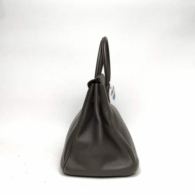 HERMES Birkin35石墨灰Togo皮框N銀扣肩背包-1