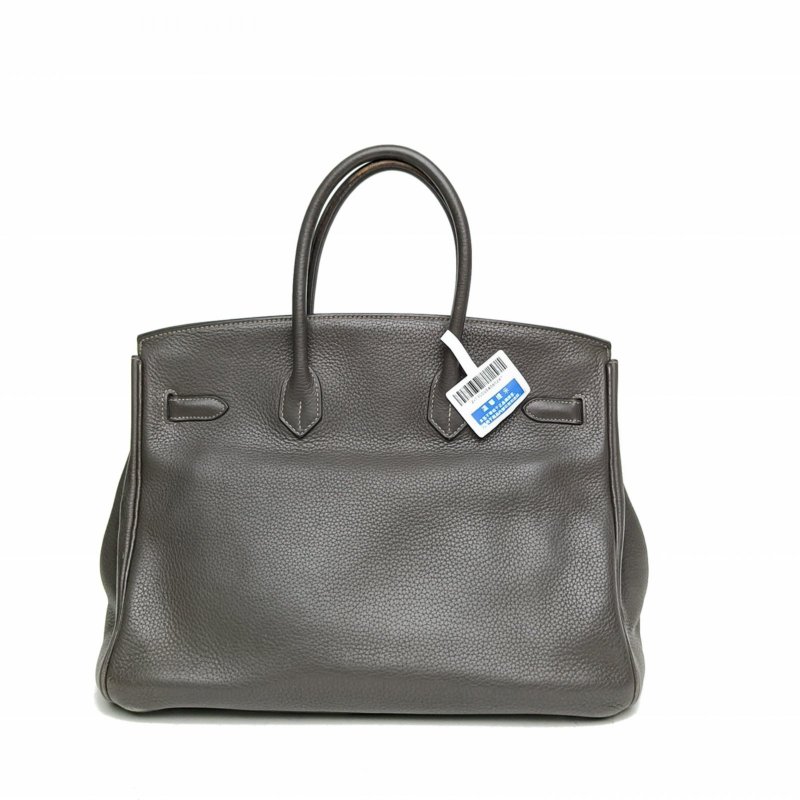 HERMES Birkin35石墨灰Togo皮框N銀扣肩背包-2