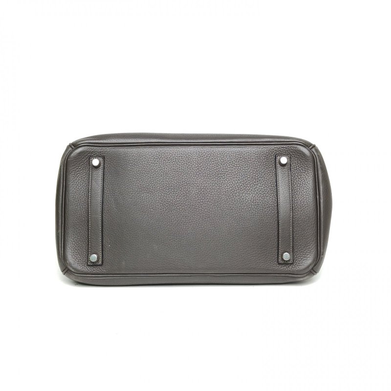 HERMES Birkin35石墨灰Togo皮框N銀扣肩背包-4