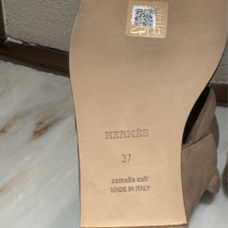 【全網最低價✨適合夏天👍🏻】愛馬仕Hermes 沙色Lagune平底涼鞋 37碼-8