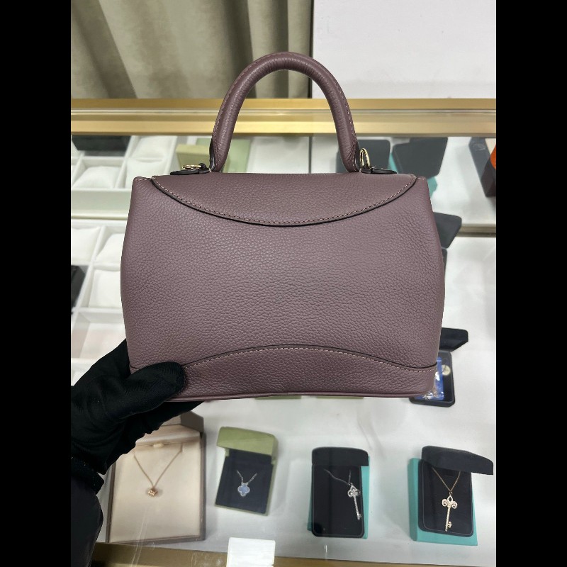 Moynat Gaby 
莫奈  煙灰紫金扣手提包-2
