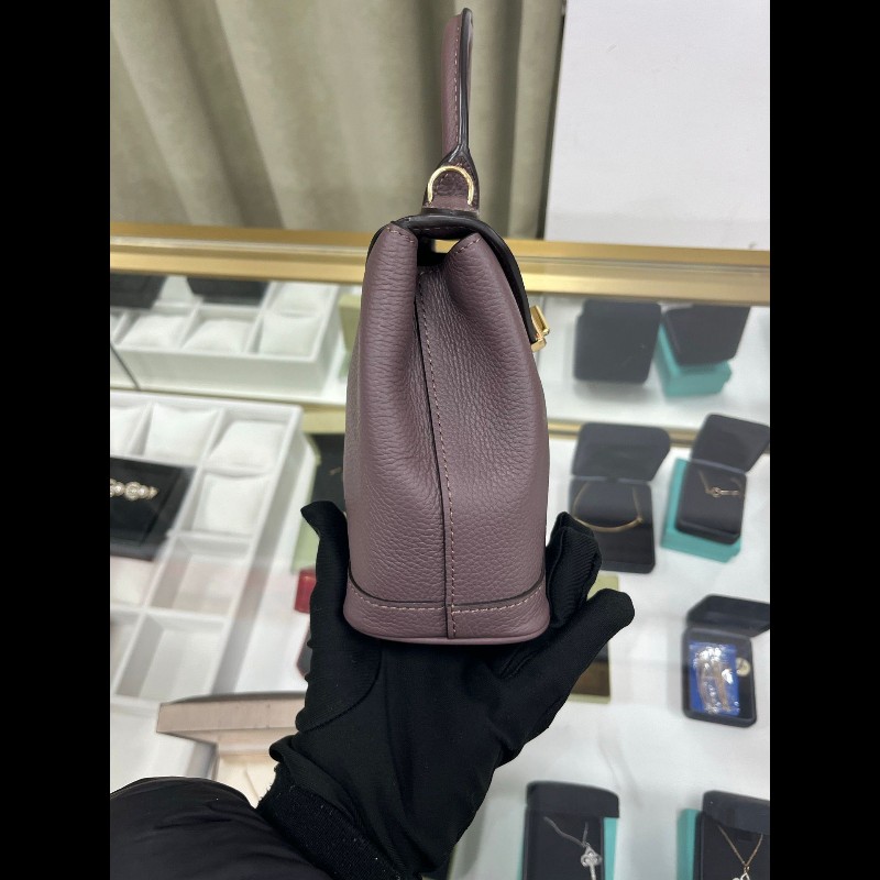 Moynat Gaby 
莫奈  煙灰紫金扣手提包-3