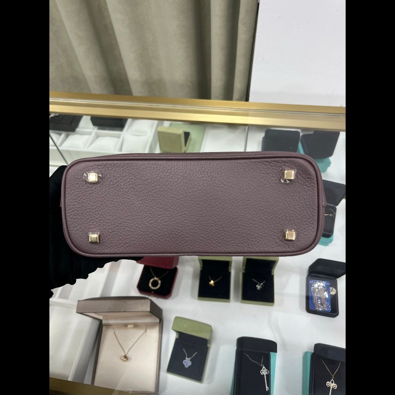 Moynat Gaby 
莫奈  煙灰紫金扣手提包-5