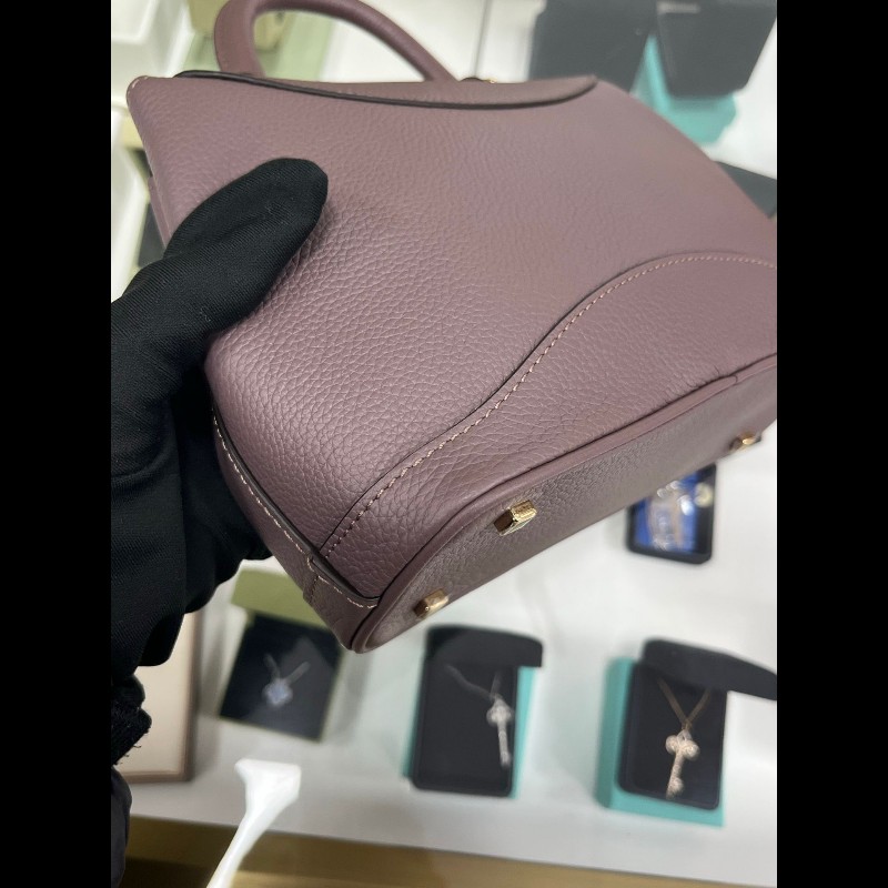 Moynat Gaby 
莫奈  煙灰紫金扣手提包-8