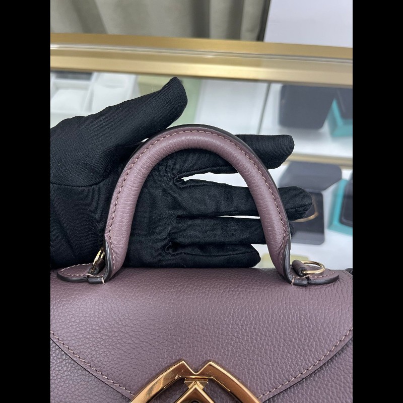 Moynat Gaby 
莫奈  煙灰紫金扣手提包-10