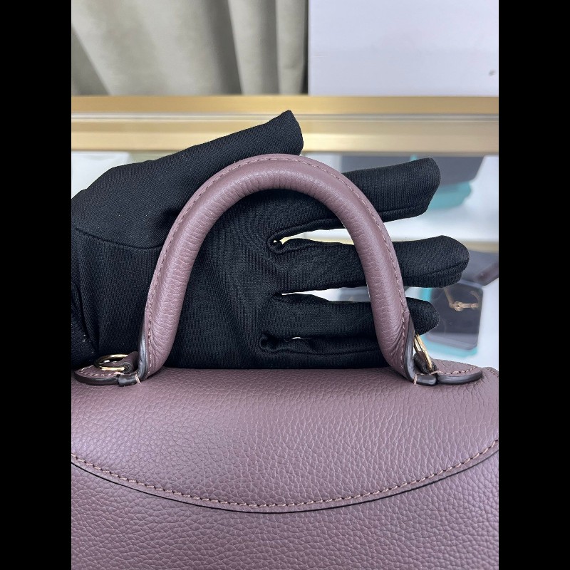 Moynat Gaby 
莫奈  煙灰紫金扣手提包-11