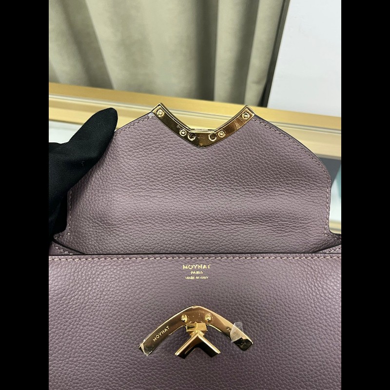 Moynat Gaby 
莫奈  煙灰紫金扣手提包-13
