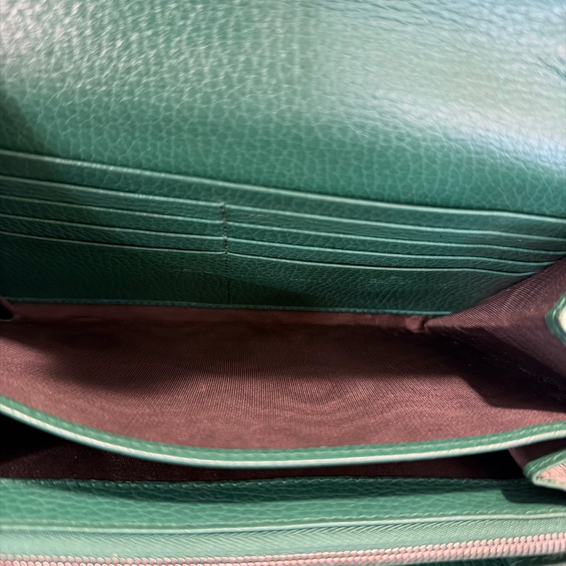 Gucci酒神WOC翡翠綠 綠水晶鏈條可拆-12