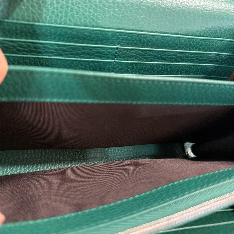 Gucci酒神WOC翡翠綠 綠水晶鏈條可拆-13