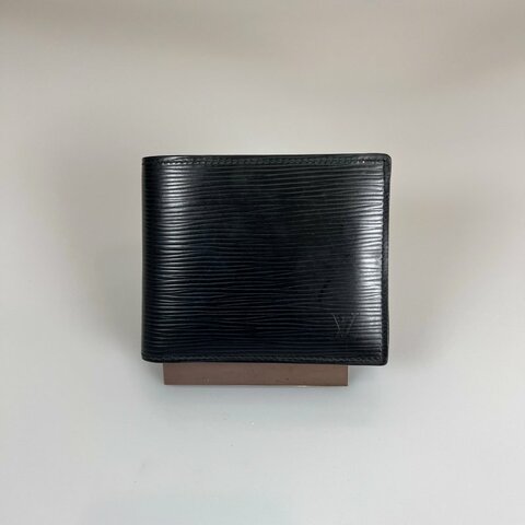LV M62289/晶片款 黑水波紋零錢袋短夾
