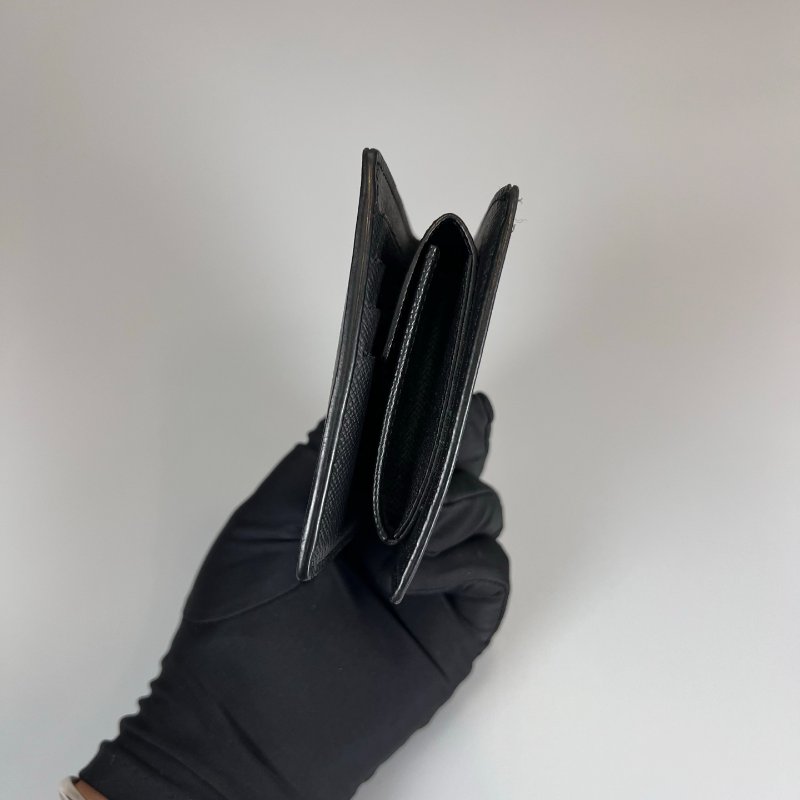 LV M62289/晶片款 黑水波紋零錢袋短夾-2