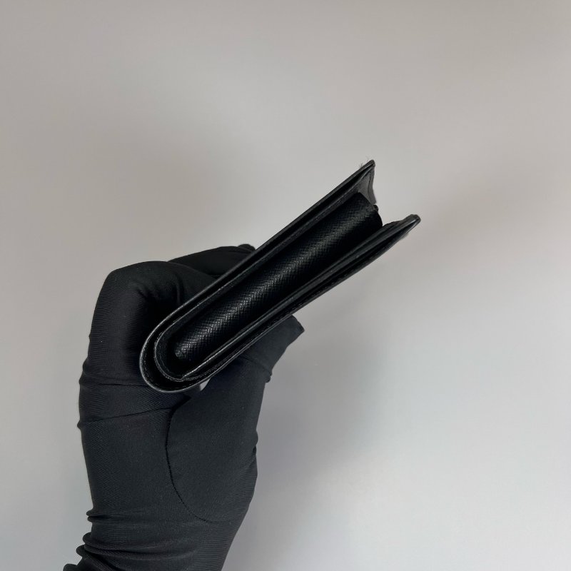 LV M62289/晶片款 黑水波紋零錢袋短夾-4