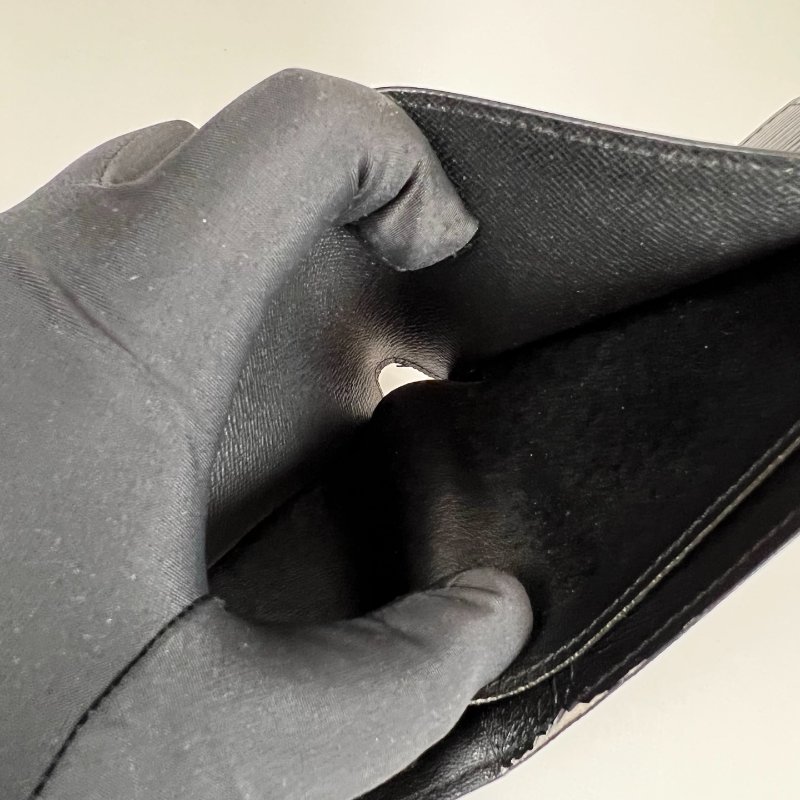 LV M62289/晶片款 黑水波紋零錢袋短夾-7