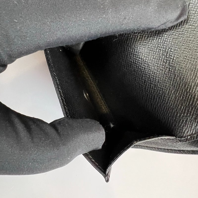 LV M62289/晶片款 黑水波紋零錢袋短夾-9