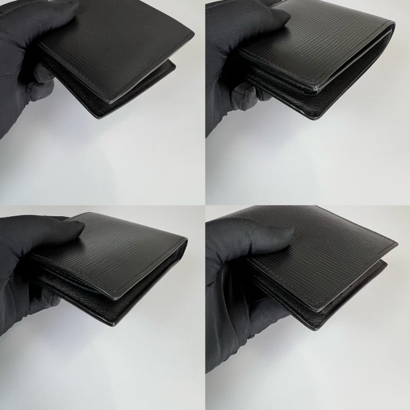 LV M62289/晶片款 黑水波紋零錢袋短夾-10