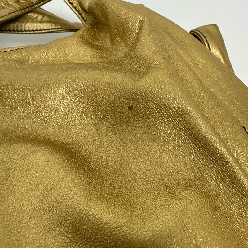 【赫蒂國際精品】Valentino 范倫鐵諾Nuage Bow 系列金色皮革超大肩背包 vintage-7