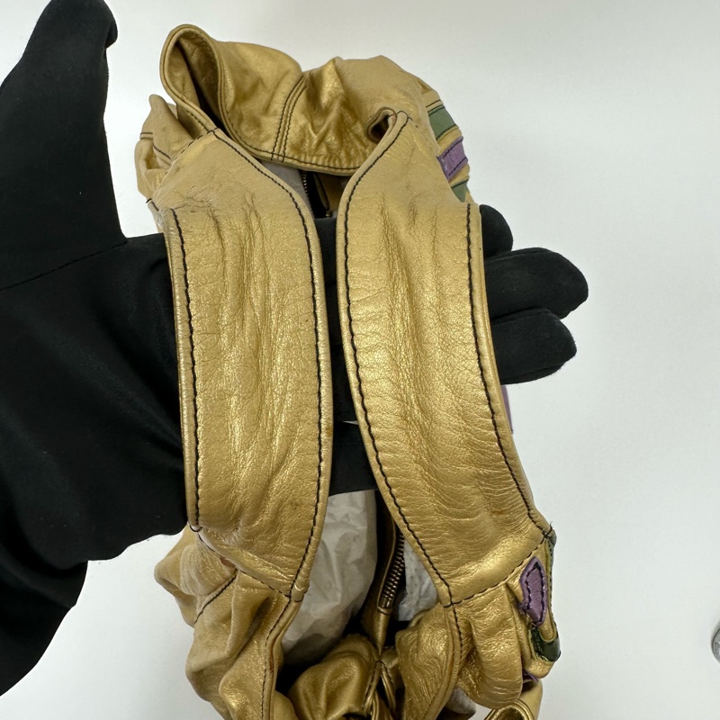 【赫蒂國際精品】Valentino 范倫鐵諾Nuage Bow 系列金色皮革超大肩背包 vintage-8