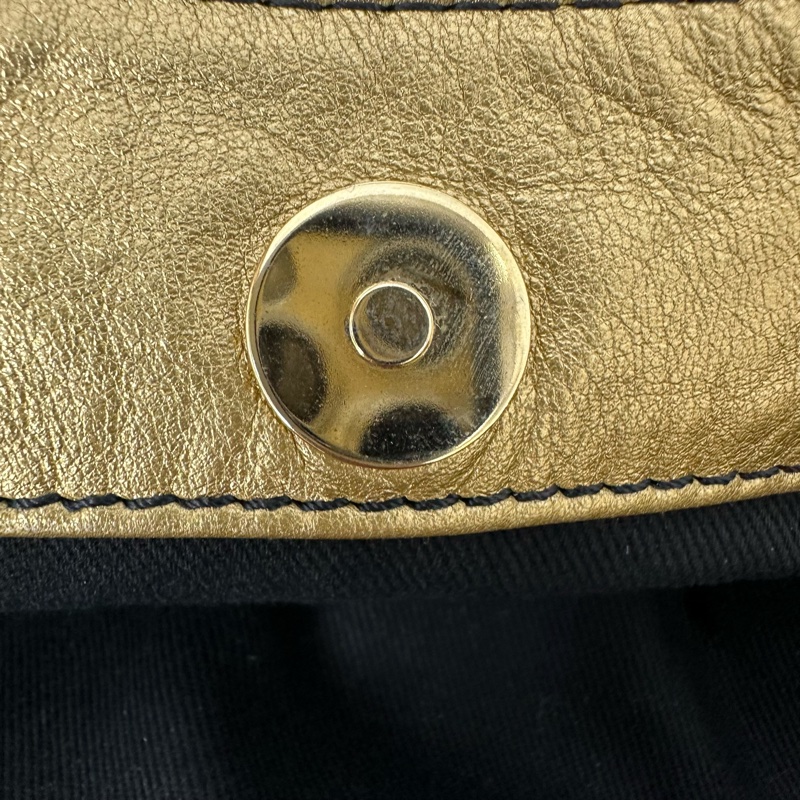 【赫蒂國際精品】Valentino 范倫鐵諾Nuage Bow 系列金色皮革超大肩背包 vintage-13