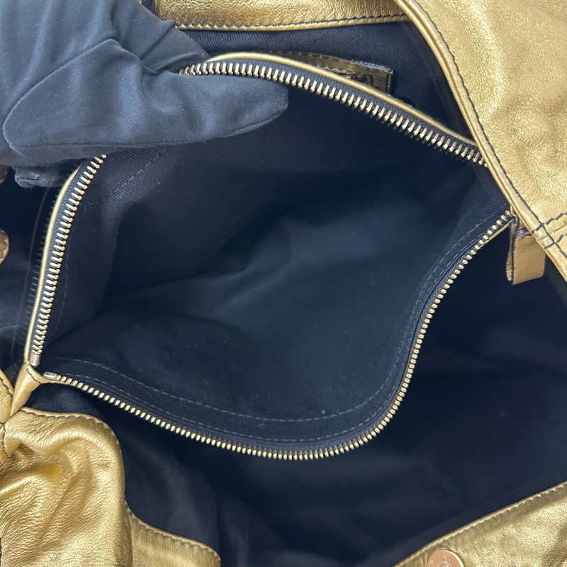 【赫蒂國際精品】Valentino 范倫鐵諾Nuage Bow 系列金色皮革超大肩背包 vintage-14