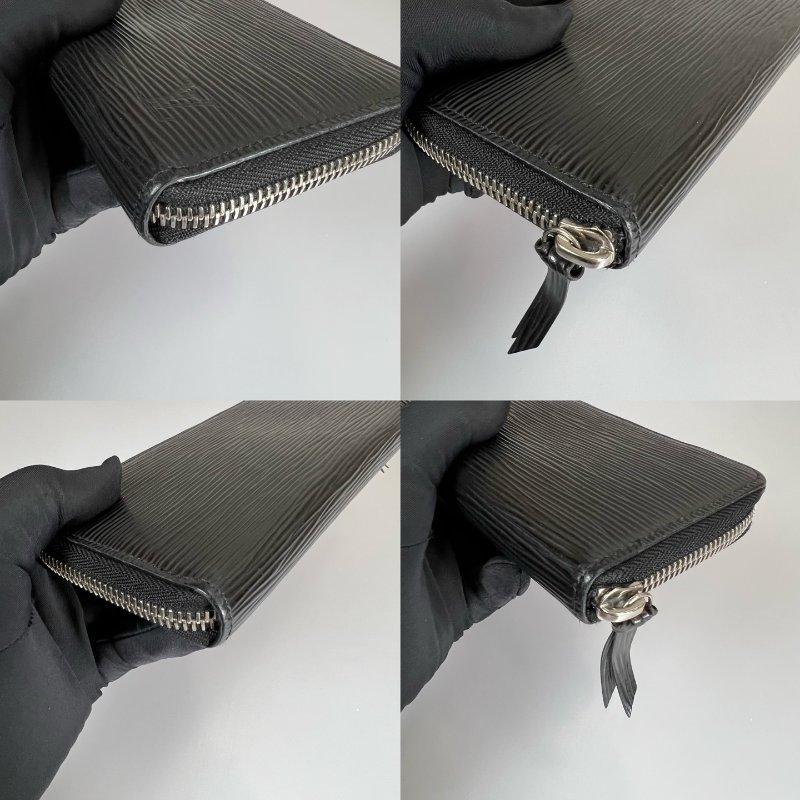 LV M60915 黑水波紋ㄇ拉長夾-9