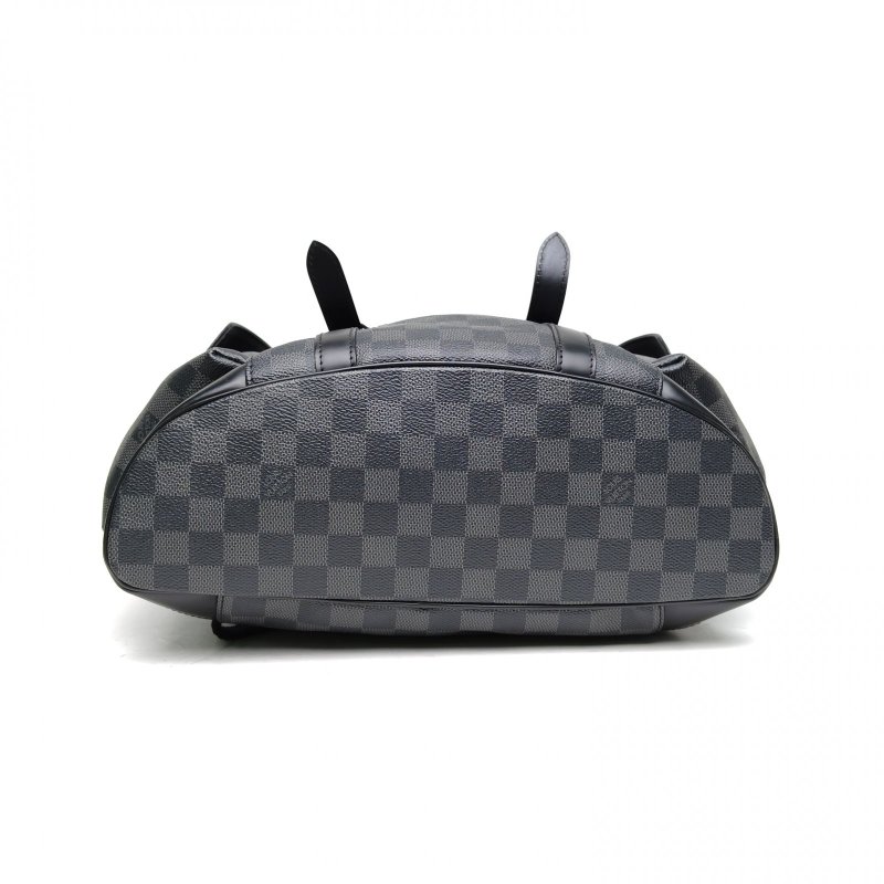 LOUIS VUITTON Christopher雙肩包黑棋格PVC2018肩背包-4