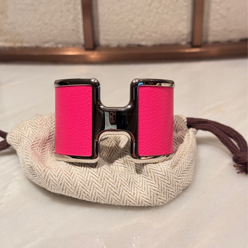 【超級低價】99新 Hermes 愛馬仕H扣手鐲 經典寬版-1