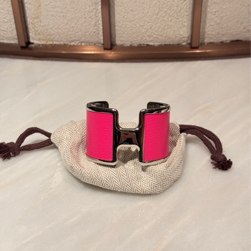 【超級低價】99新 Hermes 愛馬仕H扣手鐲 經典寬版-2