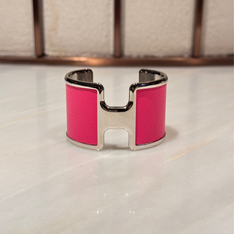 【超級低價】99新 Hermes 愛馬仕H扣手鐲 經典寬版-4