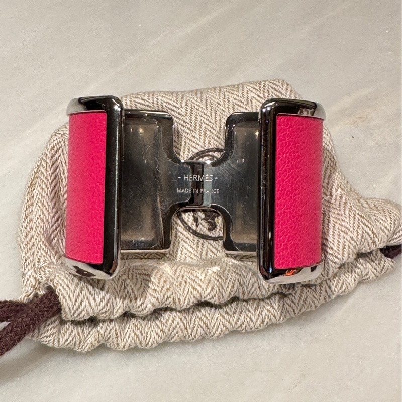 【超級低價】99新 Hermes 愛馬仕H扣手鐲 經典寬版-6
