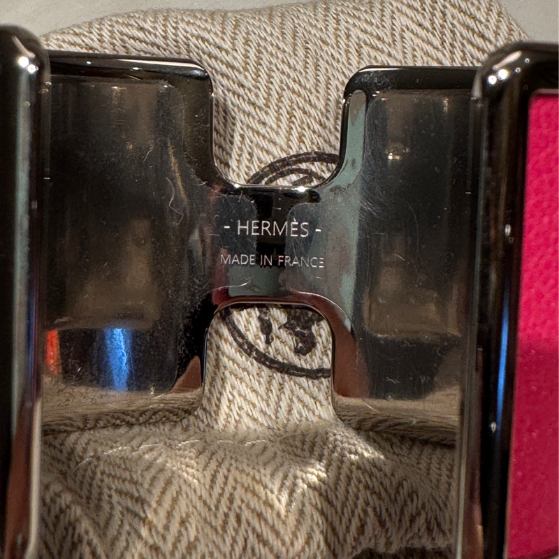 【超級低價】99新 Hermes 愛馬仕H扣手鐲 經典寬版-7