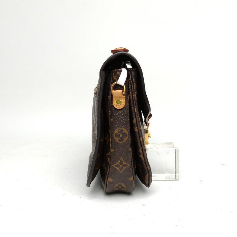 LOUIS VUITTON MetisPochette郵差包老花PVC金扣2016肩背包-3