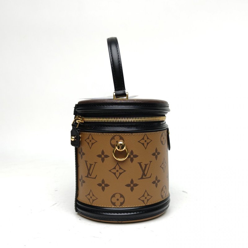 LOUIS VUITTON CANNES圓桶包拼色PVC2020老花肩背包-3