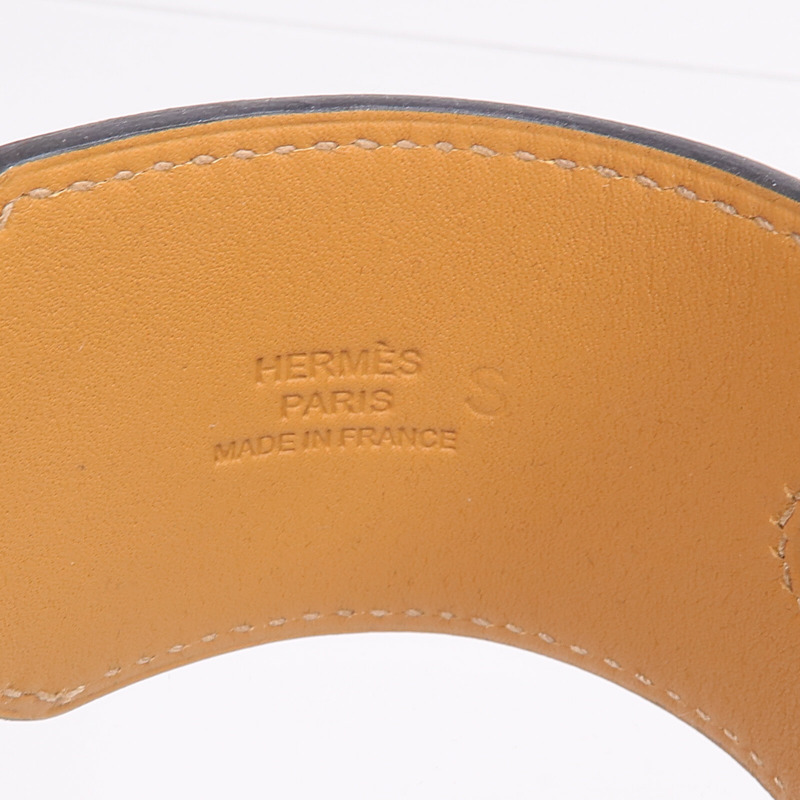 HERMES Evercolor皮革Jet Lag Tour Wrap Bracelet手鐲Rouge H-5