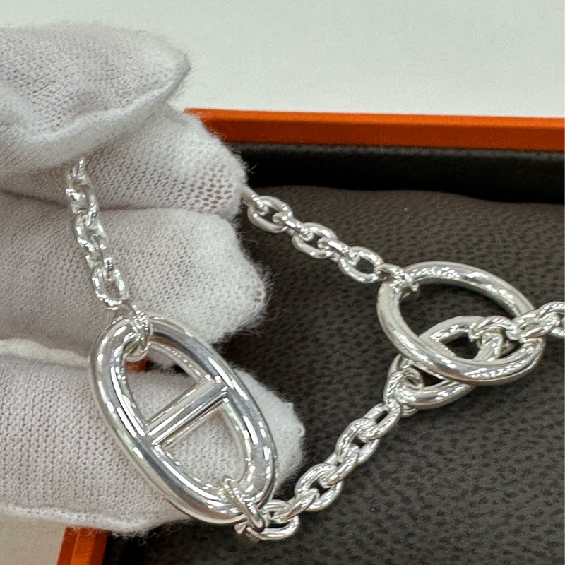 Hermes愛馬仕 豬鼻子手鍊 LG 碼 閒置-2