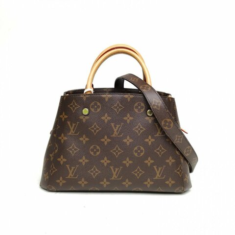 LOUIS VUITTON Montaigne蒙田BB29老花PVC金扣2016肩背包