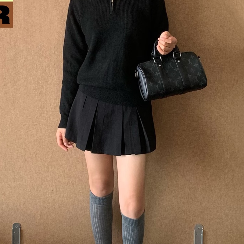 LOUIS VITTON路易威登老花Keepall 25黑武士手提斜挎包 芯片-32