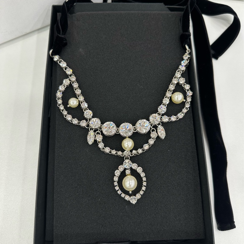 Miumiu 繆繆 拜占庭風格 珍珠水晶項鍊 全新-1