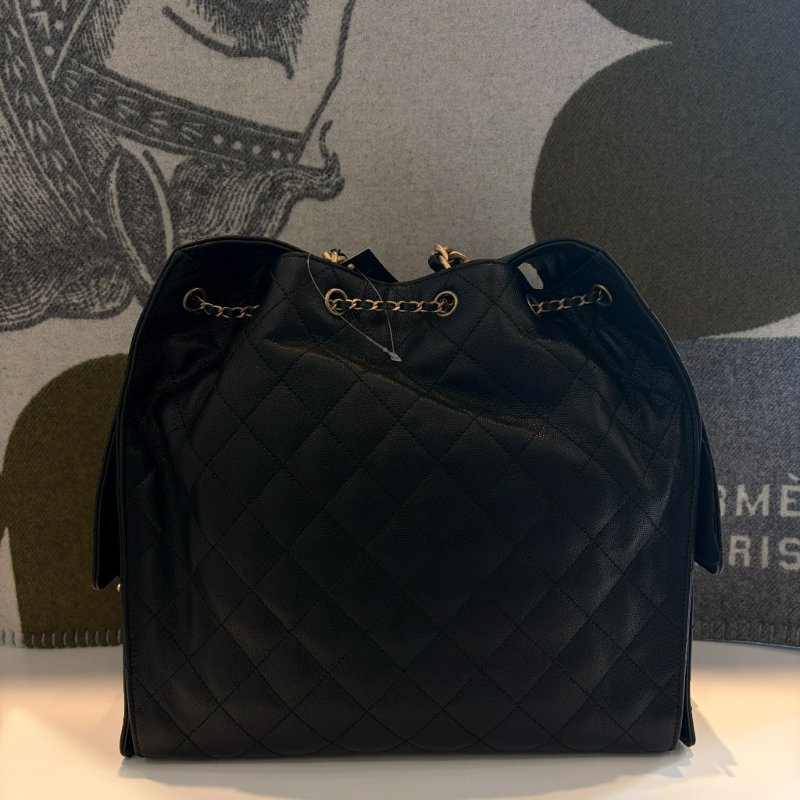 CHANEL 大HOBO肩背 黑色 晶片款-2