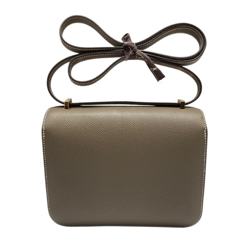 HERMES 愛馬仕 MINI CONSTANCE 大象灰 金扣-1