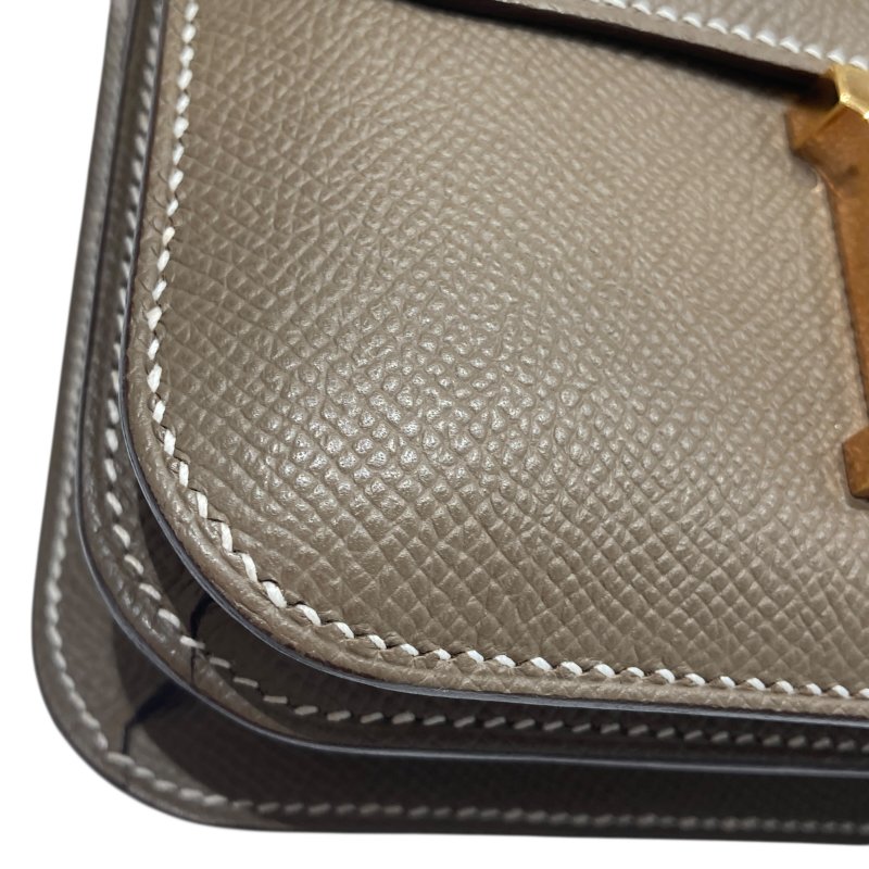 HERMES 愛馬仕 MINI CONSTANCE 大象灰 金扣-6