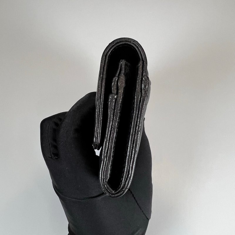 CHANEL 19菱格紋中夾 黑金 AP0777/保卡款28開-2