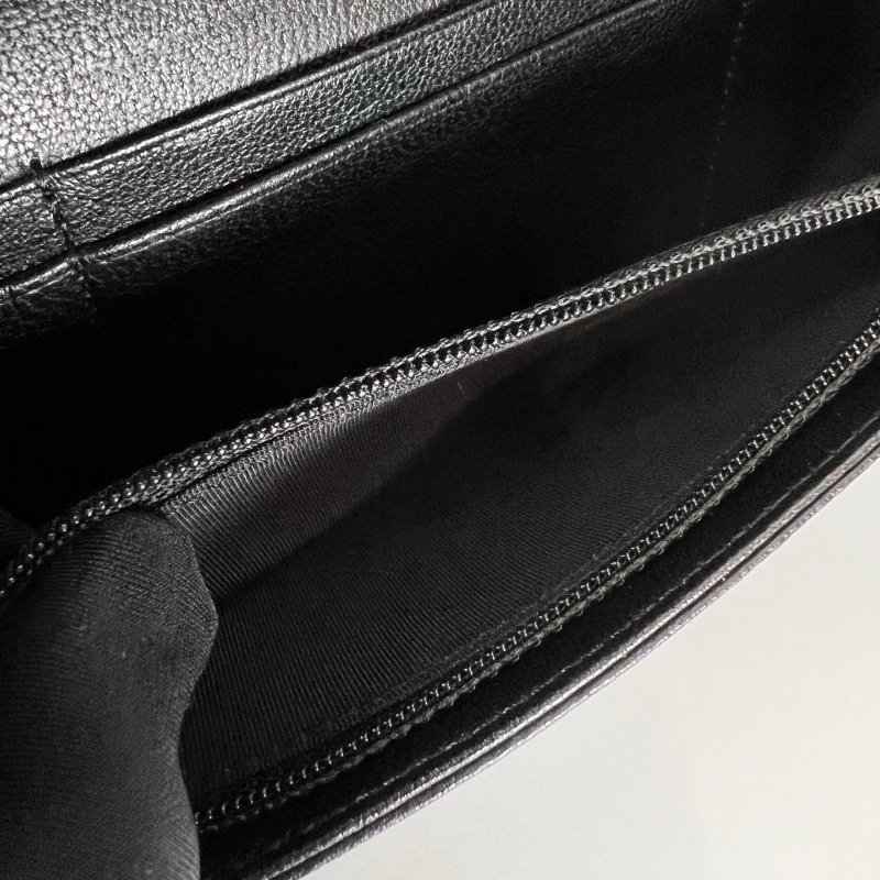 CHANEL 19菱格紋中夾 黑金 AP0777/保卡款28開-6