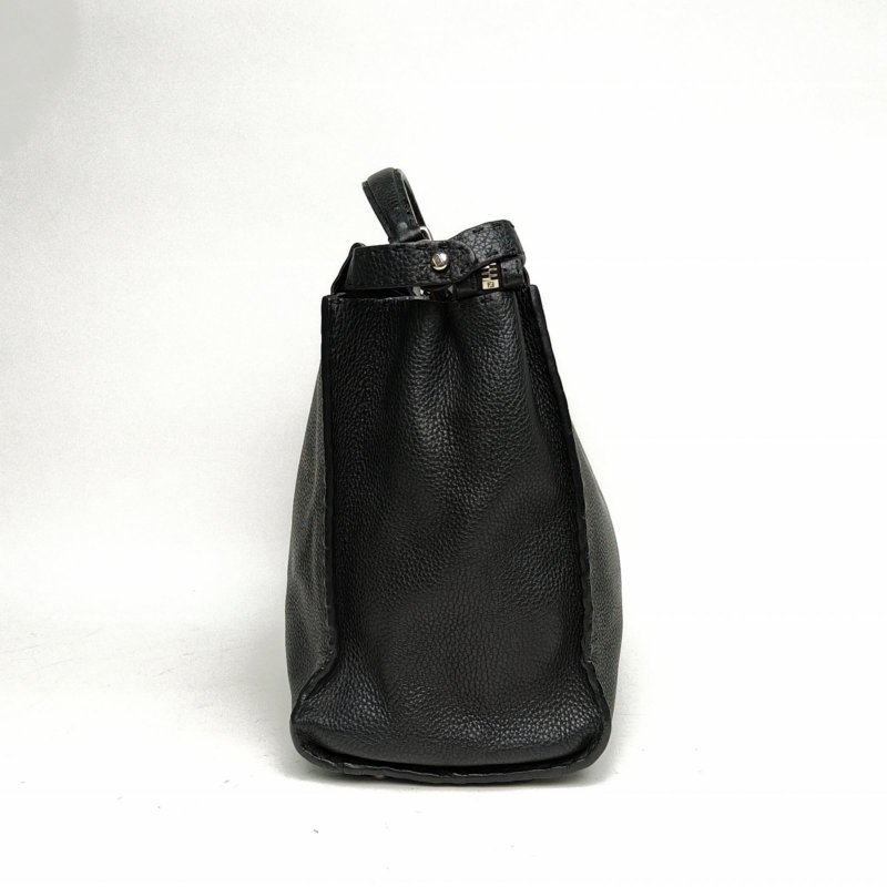 FENDI PEEKABOOPEEKABOO大號39黑色牛皮手提包肩背包-1