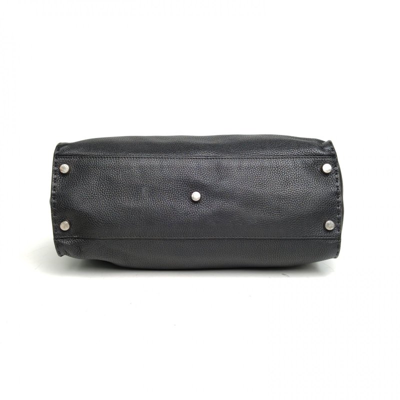 FENDI PEEKABOOPEEKABOO大號39黑色牛皮手提包肩背包-4