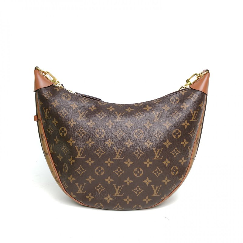 LOUIS VUITTON LoopHobo大豌豆月亮包老花PVC晶片肩背包-2
