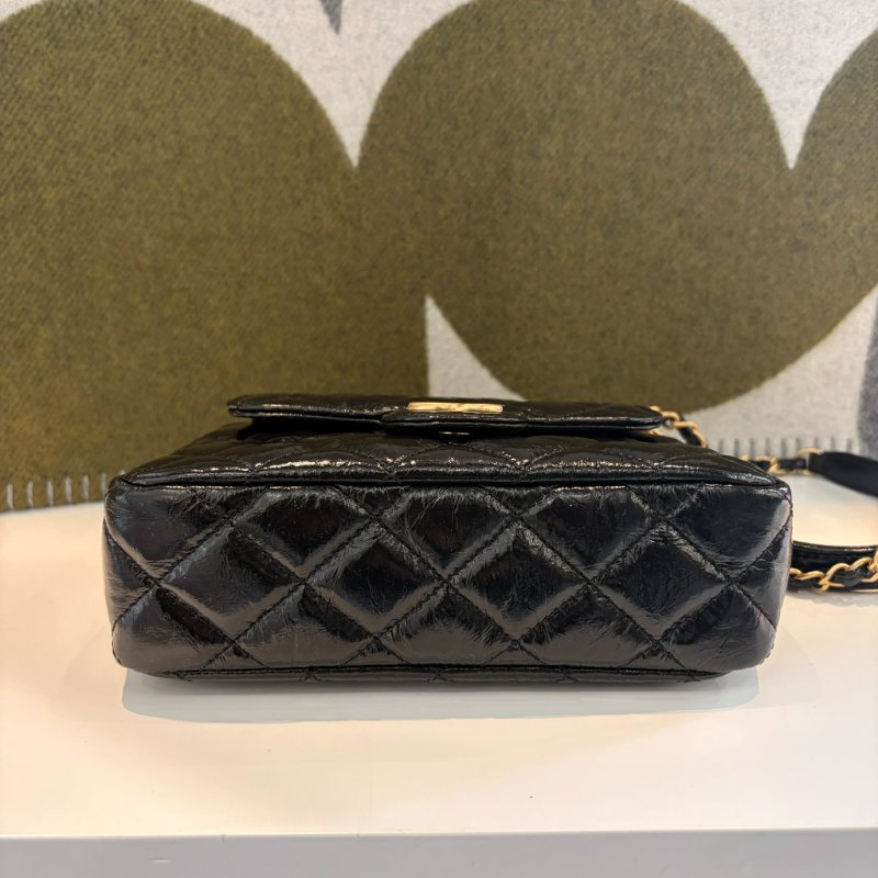 CHANEL 小牛皮HOBO BAG小天貓 黑色-3