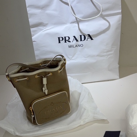 PRADA|帆布小水桶