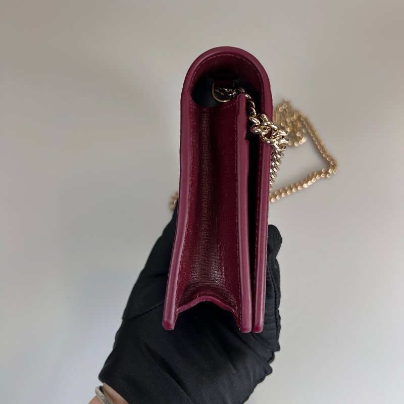 全新品 GUCCI 772643  酒紅皮革ROSSO ANCORA WOC包-3